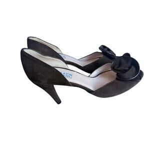 Isaac Mizrahi Suede D’Orsay Peep Toe Pumps Made in Italy - Size 7B